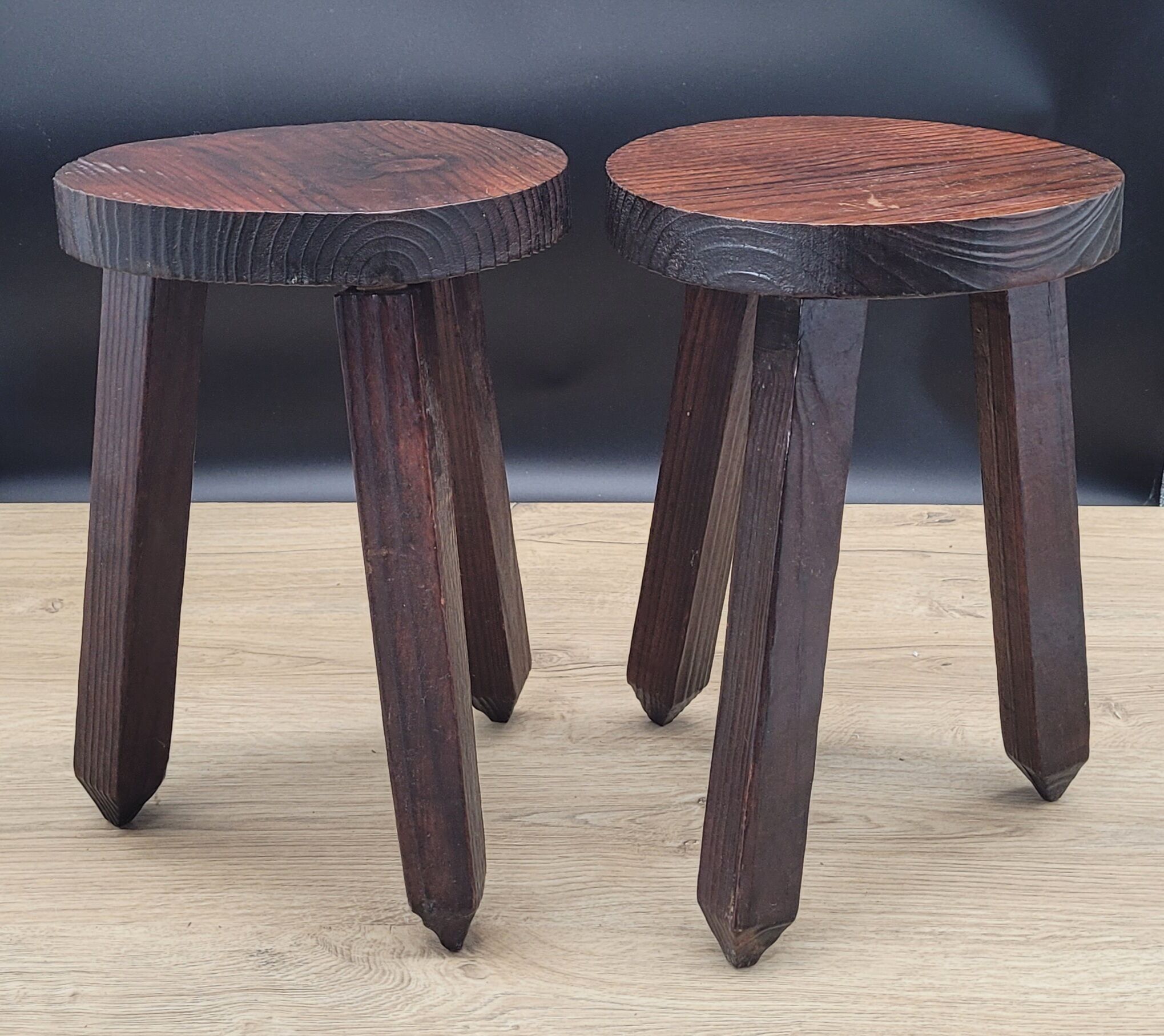 Pair of tripod stools square feet