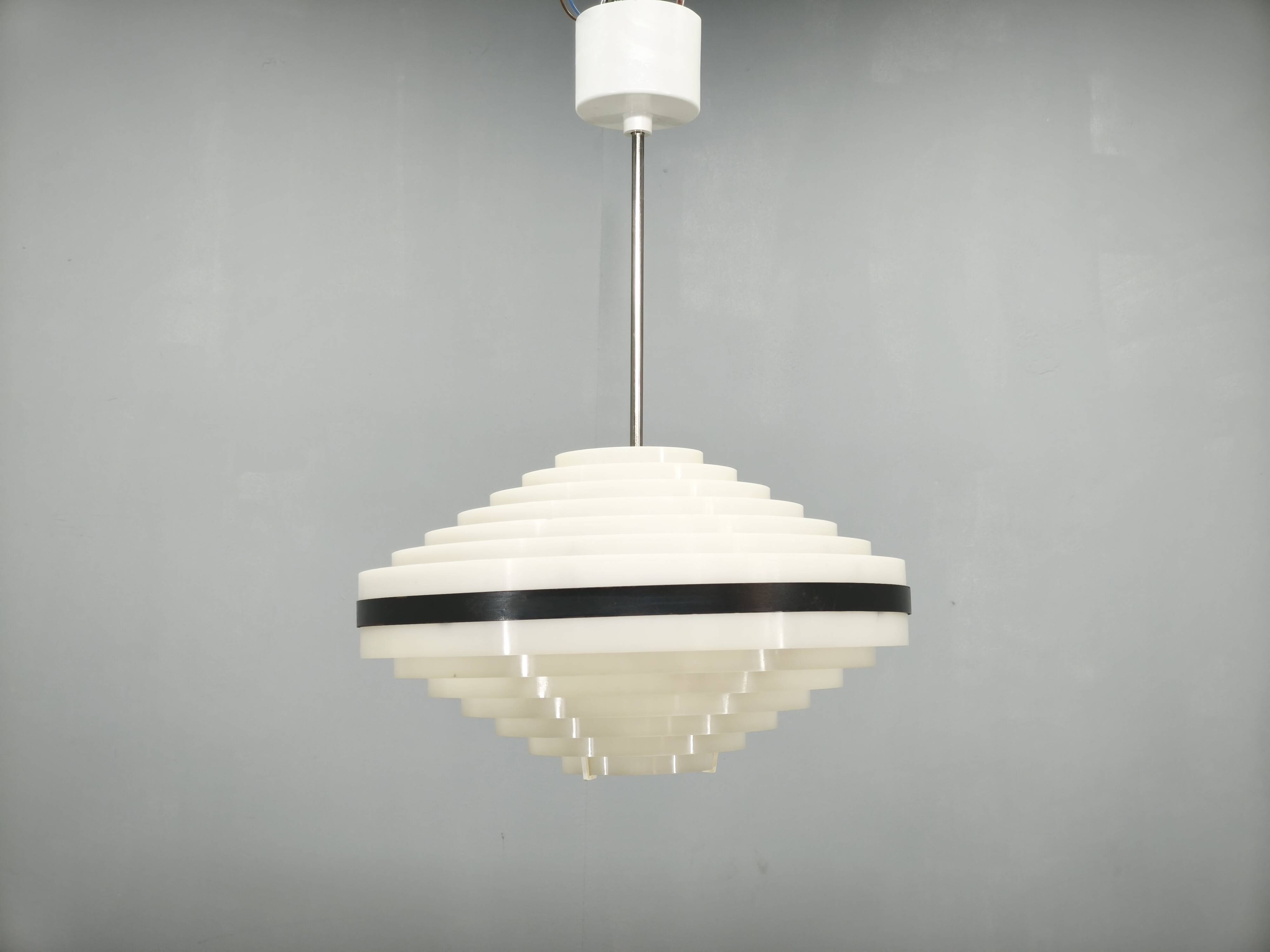 Pair of Czech Space Age UFO Pendant Lights, 1960s