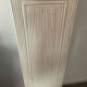 Console vintage en travertin, bois et verre