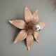 Wall light or ceiling light flower in gold metal