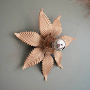 Wall light or ceiling light flower in gold metal