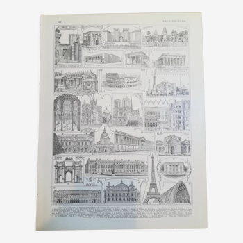 Lithograph on architecture from 1928