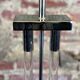 Designer lamp in chrome metal and Altuglass 1990s Ht 85 cm