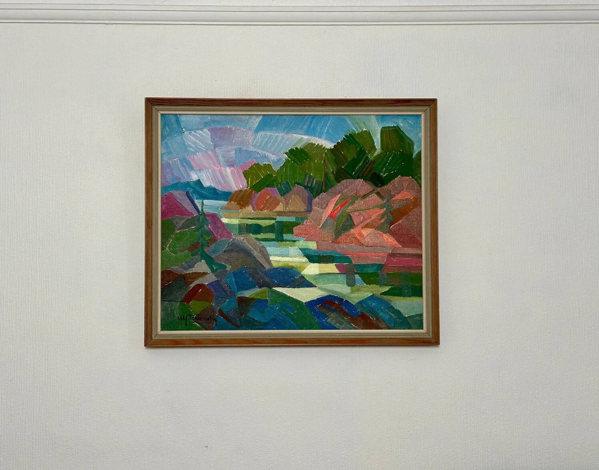 Swedish Oil on Canvas – “Autumn Landscape” by Ulf Tedenstig (1937–1999