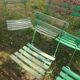 Sept chaises de jardin anciennes
