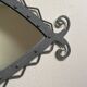 Hand-forged iron mirror with riveted frame, Italy, 1960s