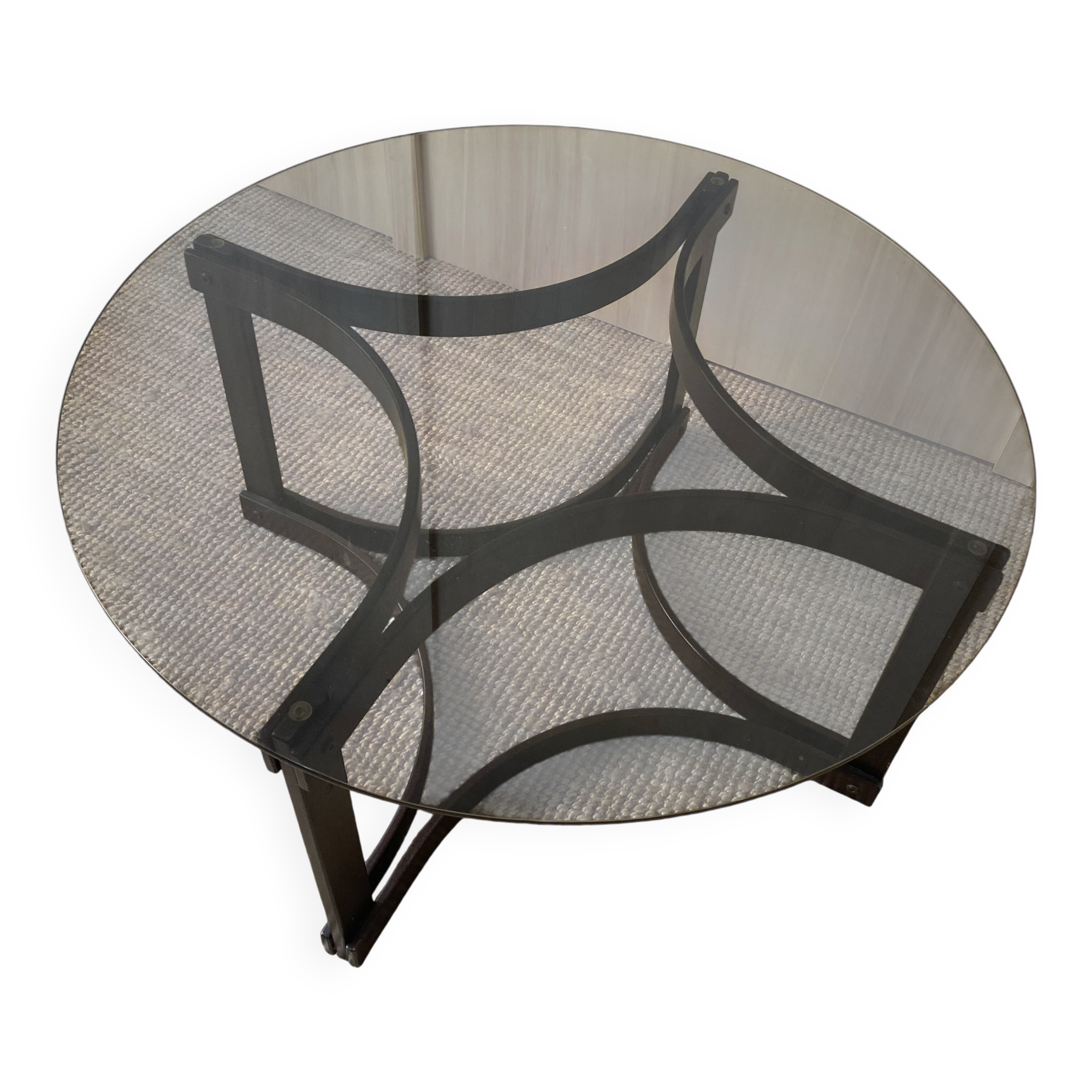 Glass & wood coffee table - Ingmar Relling