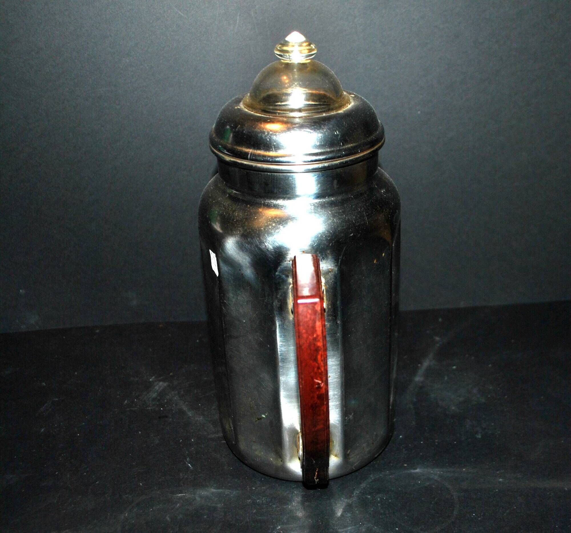Vintage percolator coffee maker in chrome-plated copper and bakelite 1950 ADB brand