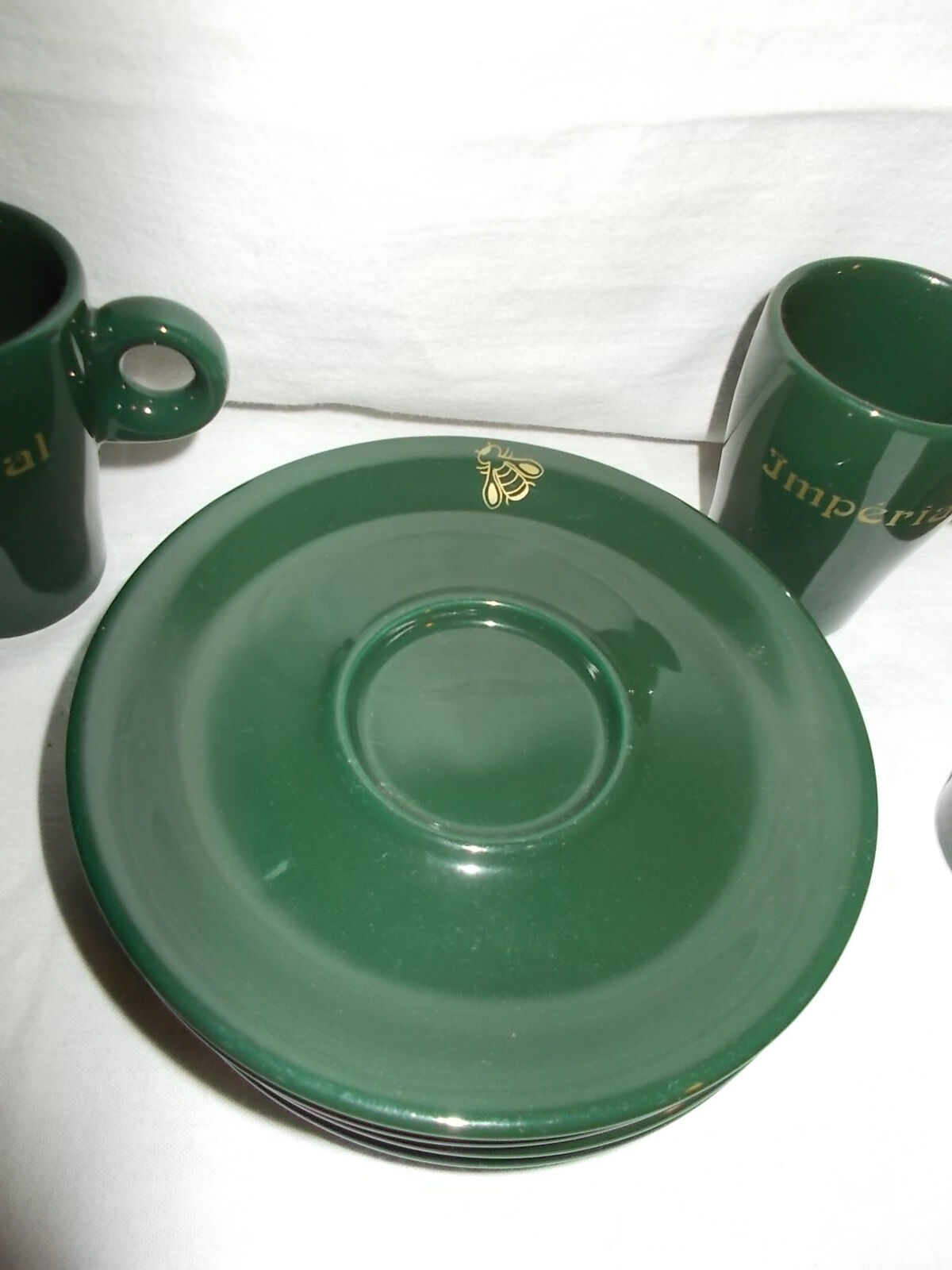 Set 4 cups bistro coffee saucer
