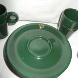 Set 4 cups bistro coffee saucer