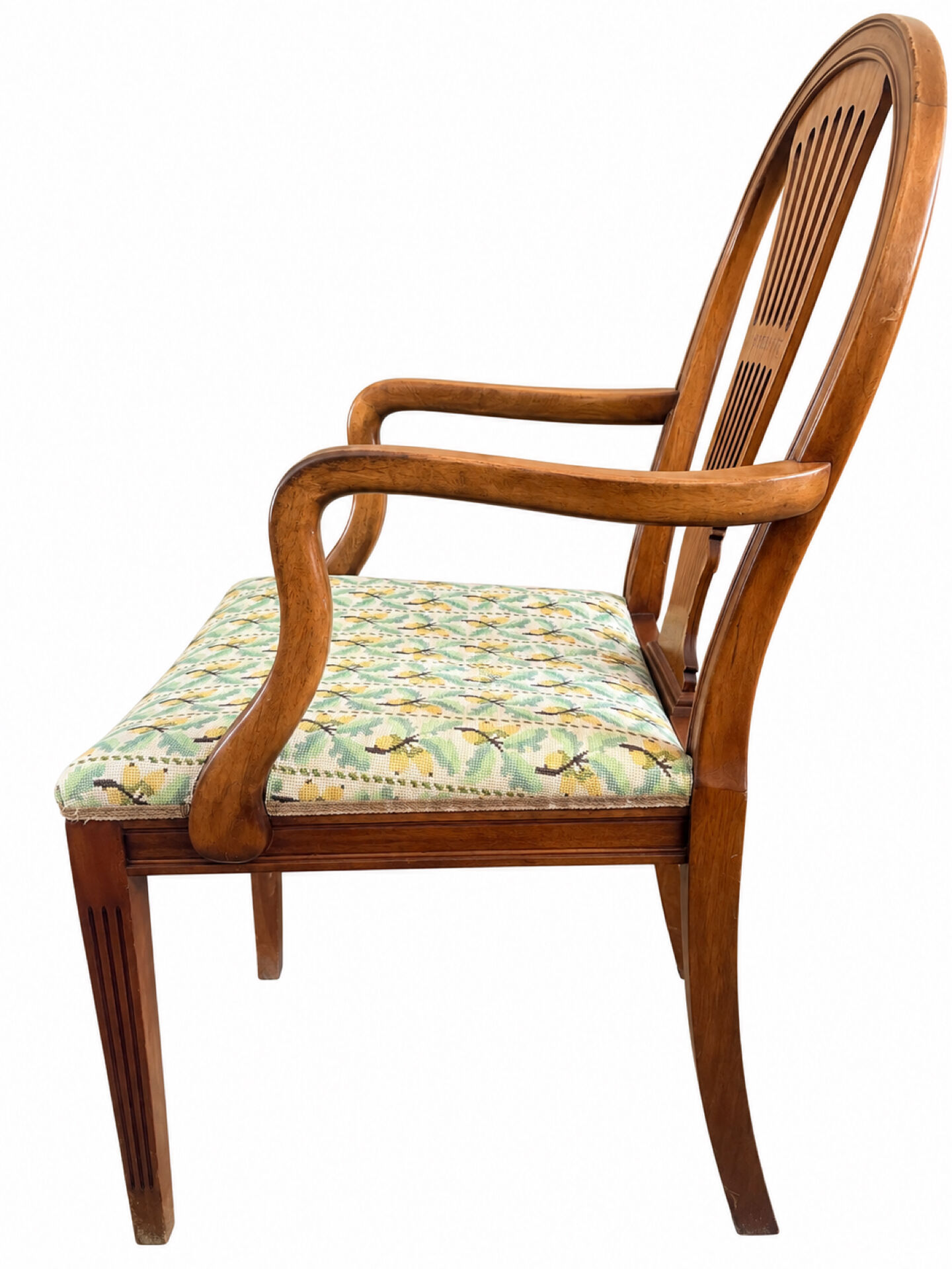 Fauteuil en acajou ancien – style Hepplewhite