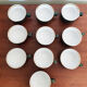 Green bistro coffee cups, and Pilluivit gold (10), porcelain, vintage