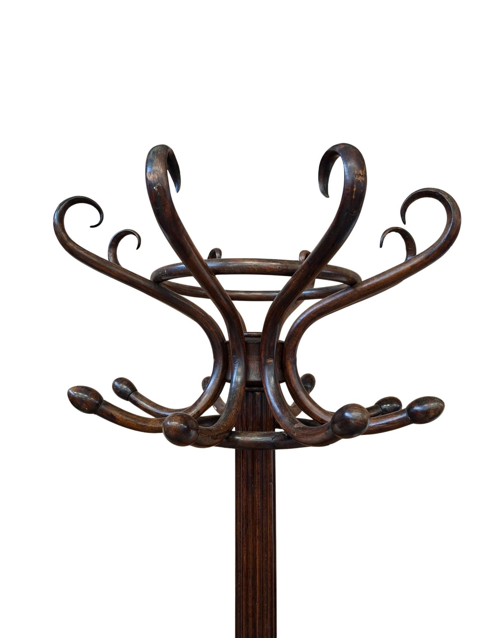 Elegante Appendiabiti a Colonna Stile Thonet