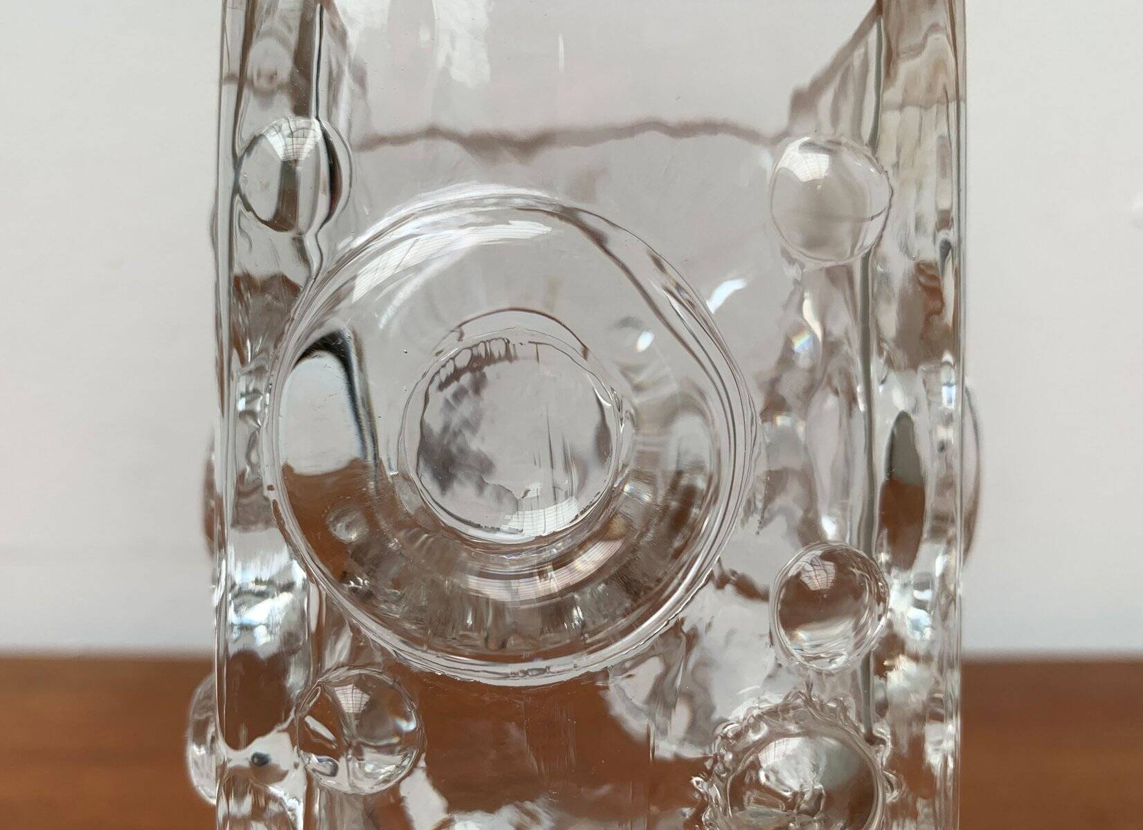 Brutalist Bubble Glass Vase by Josef Schott for Smalandshyttan, Mid-Century Swedish, 1960s