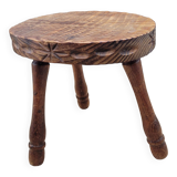 Oval tripod stool worked