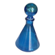 Blue bottle, glass vial for vintage perfume or liqueur.