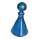 Blue bottle, glass vial for vintage perfume or liqueur.