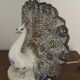 Ceramic peacock lamp from the 70s