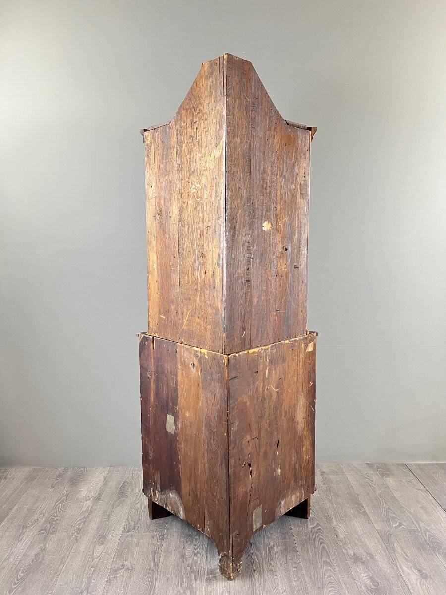 Inlaid corner display cabinet, 19th century