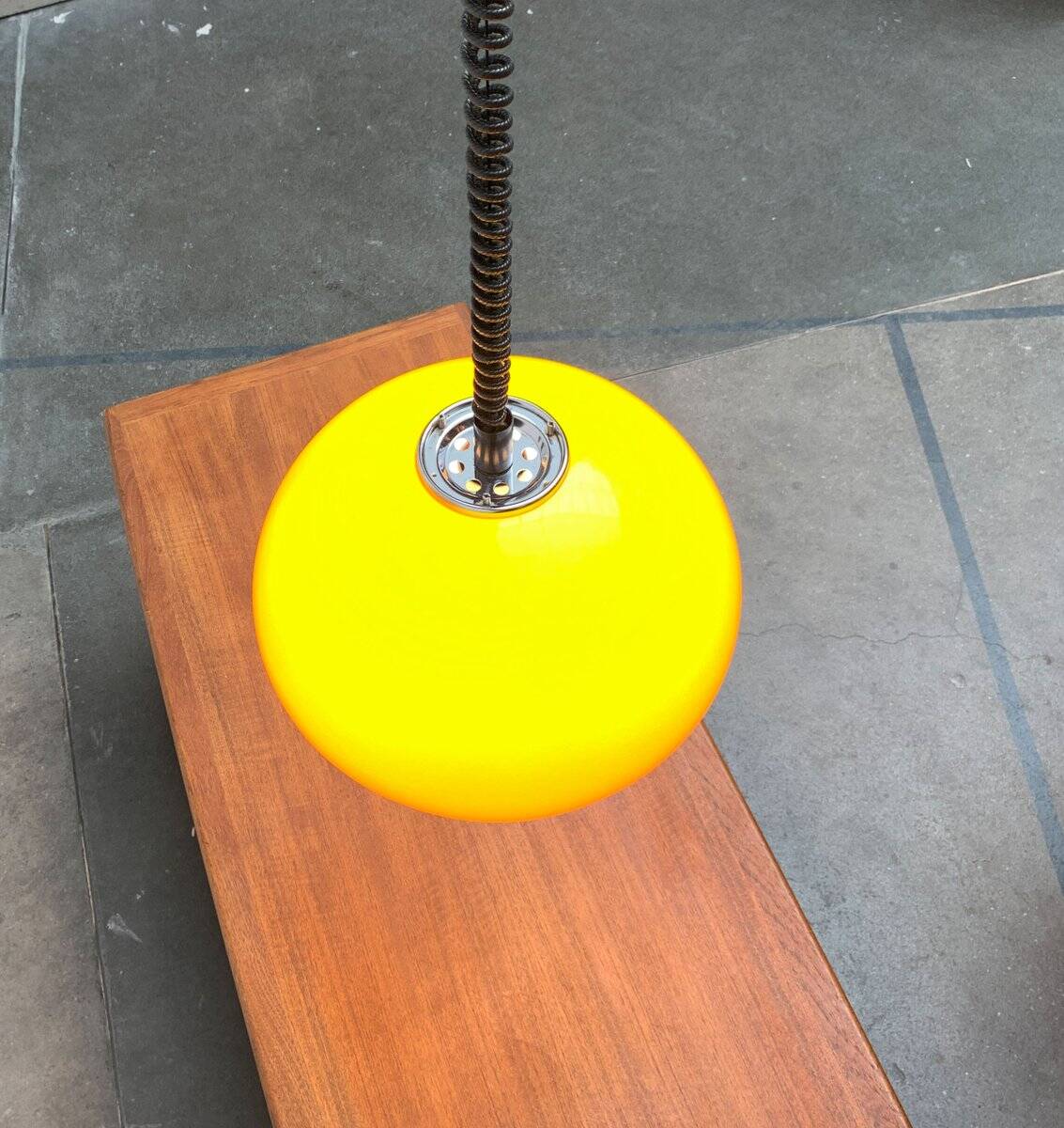 Italian pendant lamp Jolly in Space Age style from the mid-century by Luigi Massoni for Guzzini, 1960s.