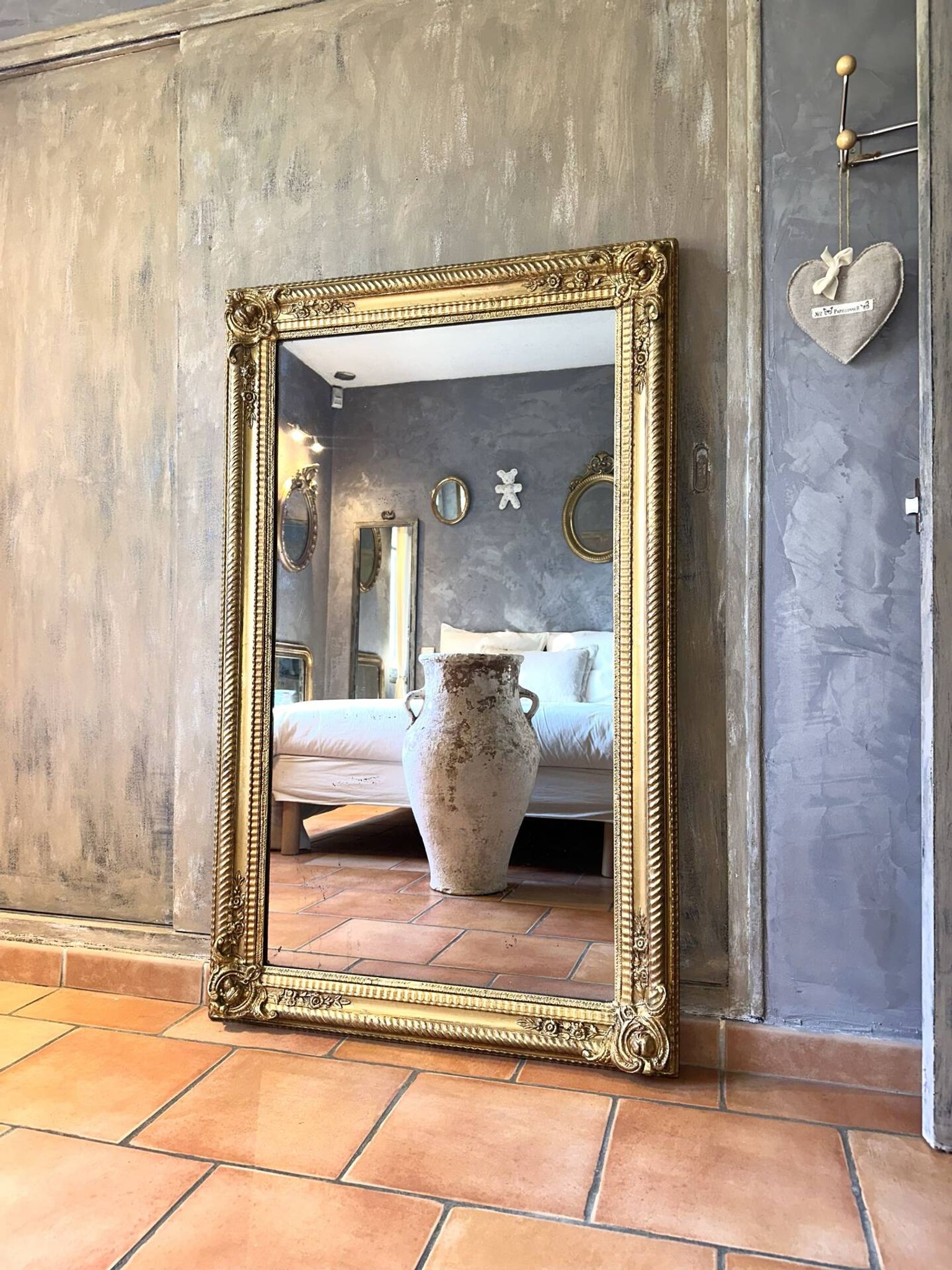 Miroir ancien doré époque début XIXème