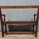 Bench with openwork backrest Louis XIII style 19th century in oak