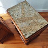 Pair of Art Deco bedside tables in solid blonde walnut – France 1930