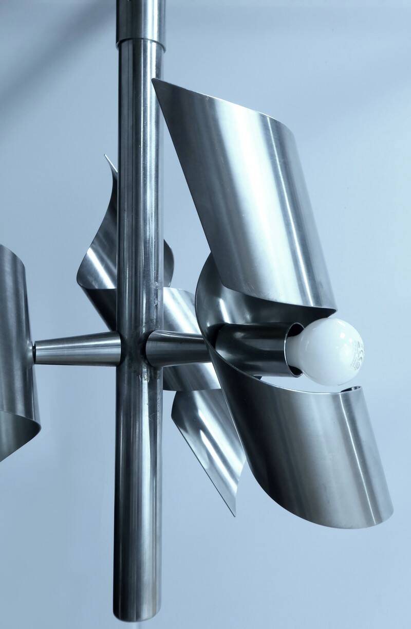 Lustre en Inox, style Space Age - 1960