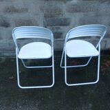 Two 80's folding chairs studio gp