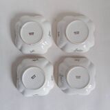 4 Limoges porcelain cups gilded with fine gold