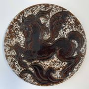 Glazed ceramic plate Manfredo Borsi, Giraud Vallauris