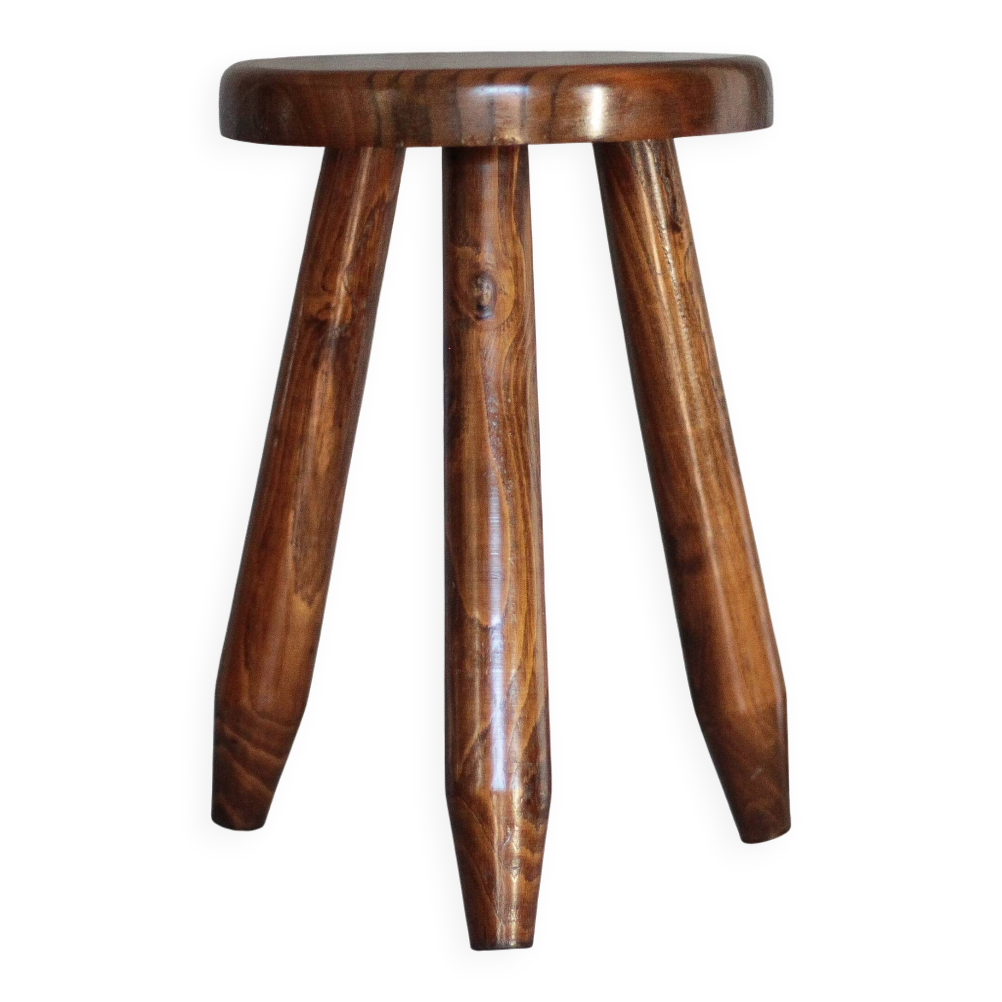 Tabouret vintage, tabouret bois, tabouret tripode , tabouret d'appoint