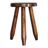 Tabouret vintage, tabouret bois, tabouret tripode , tabouret d'appoint