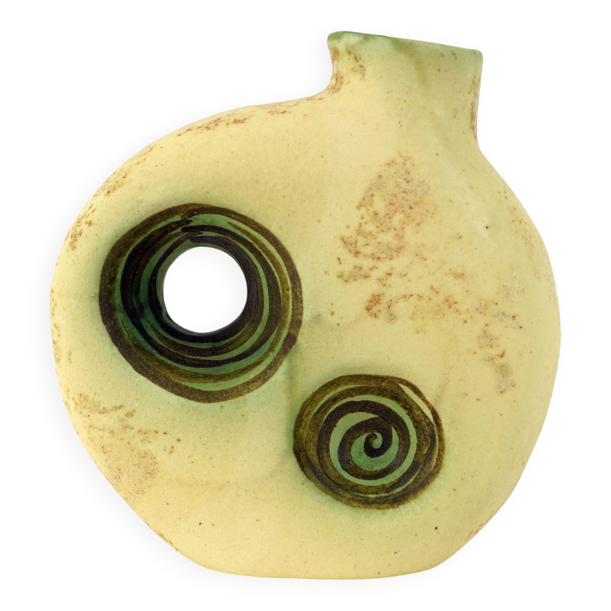 greek vintage VASE by nikos dazelidis, 1960s/70s, signed, space age