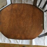 industrial chairs in brushed aluminum and wood year 80