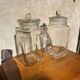 2 vintage glass jars