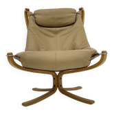 Falcon leather lounge chair by Sigurd Ressel for Vatne Møbler, 1970s