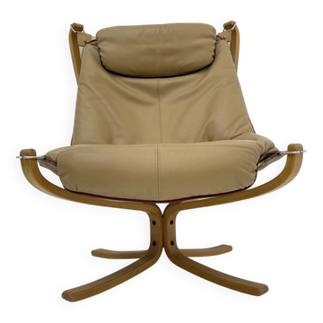 Falcon leather lounge chair by Sigurd Ressel for Vatne Møbler, 1970s