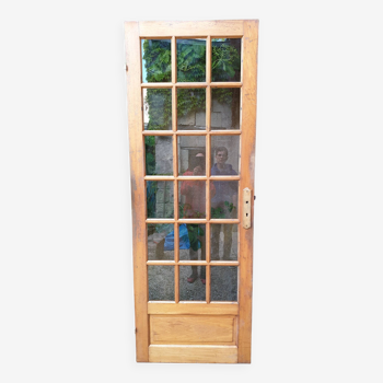 Old wooden glass door.