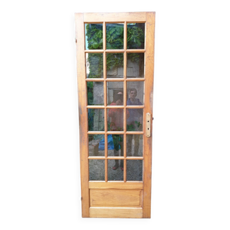 Old wooden glass door.