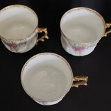 Emile Bourgeois Paris porcelain tea cups large deposit E. Bourgeois 1900