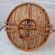 Vintage rattan fruit basket 70s