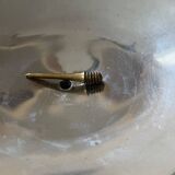 Pair of aluminium cast candle holders 52cm