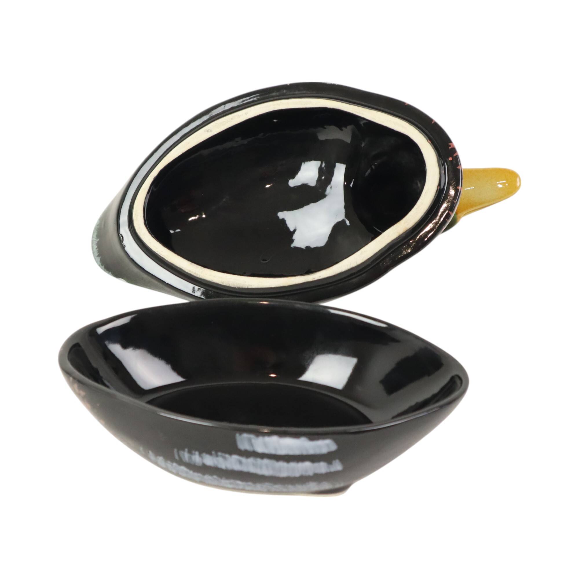 Sixties Michel Caugant Duck Terrine Pate Mold Glazed Earthenware