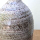 Ceramic lamp, raffia lampshade, 60s