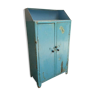 Old industrial cabinet steel light blue