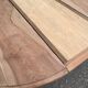 Renovated 18th century solid wood extendable round dining table with shutters