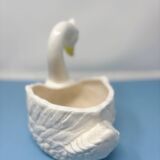 Cache pot en céramique italienne en forme de cygne
