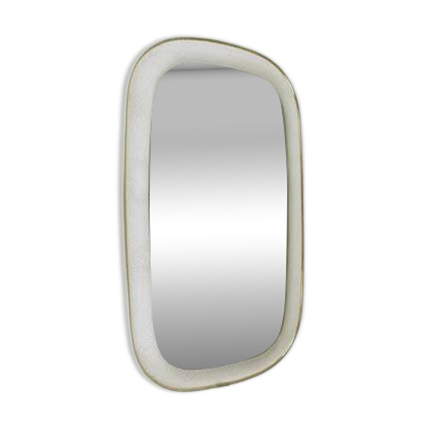Vereinigte Werkstätten Mid-Century Wall Mirror, Rigitulle Metal & Brass