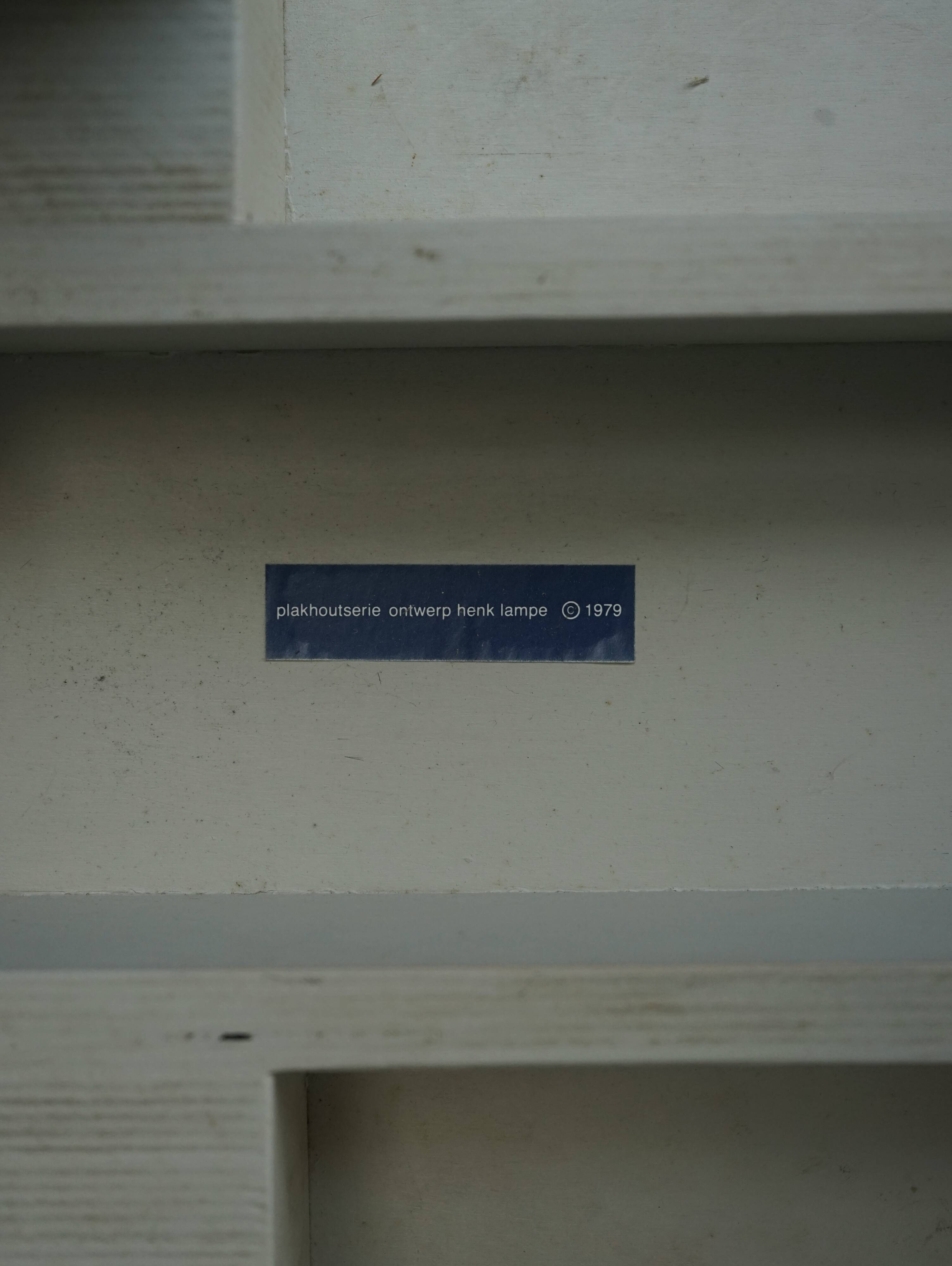 Rare pair of 'Plakhout' Side Chairs by Henk Lampe. 1979